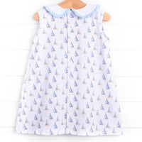 Sails and Sunshine Dress, Blue