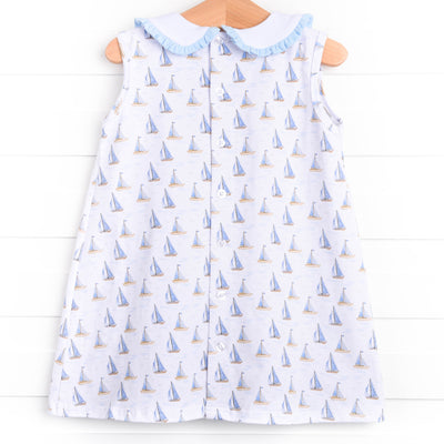 Sails and Sunshine Dress, Blue