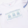 Seaside Shuffle Smocked Ruffle Short Set, Blue