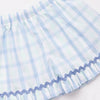 Seaside Shuffle Smocked Ruffle Short Set, Blue