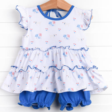 Paws-itively Patriotic Bloomer Set, Blue