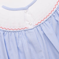 By the Shore Smocked Dress, Blue