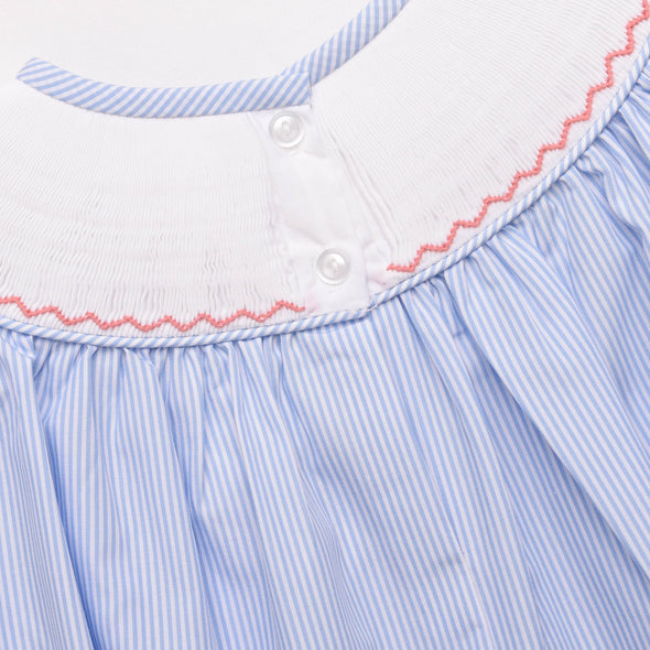 By the Shore Smocked Dress, Blue