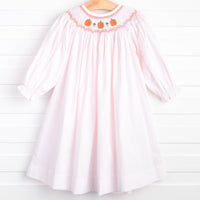 Gathering Gal Smocked Bishop Dress, Pink