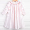 Gathering Gal Smocked Bishop Dress, Pink