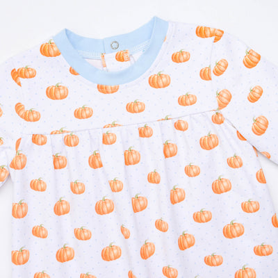Plenty Pumpkins Romper, Blue
