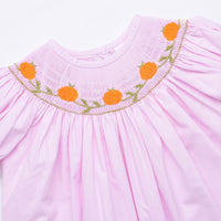 Pretty Pretty Pumpkin Smocked Bishop Dress, Pink
