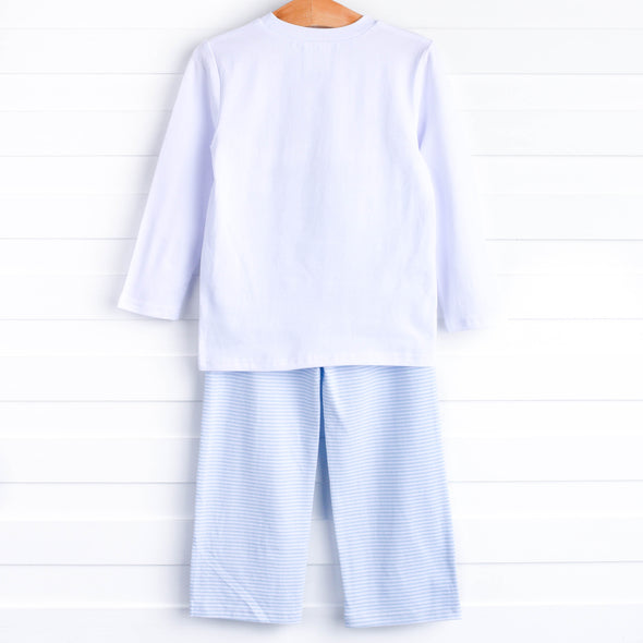 Gobble Gang Applique Pant Set, Blue