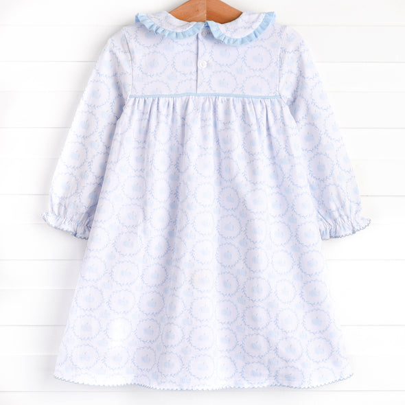 Powder Blue Patch Dress, Blue