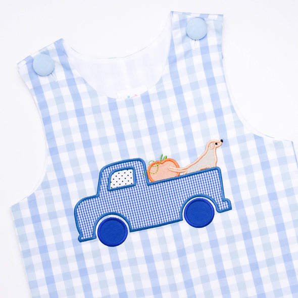 Fall Time Cruisin' Applique Jon Jon, Blue