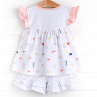 Cray-sea Critters Short Set, Pink