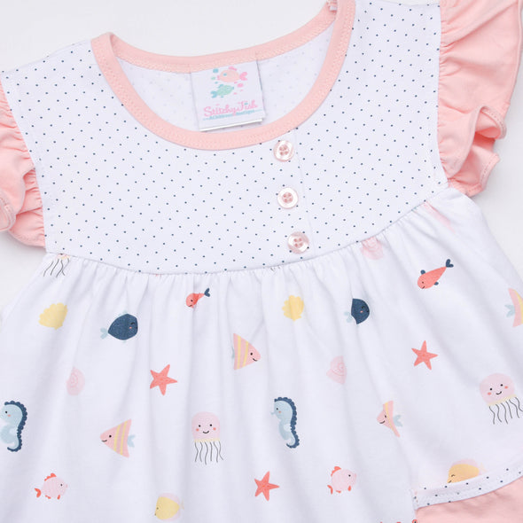 Cray-sea Critters Short Set, Pink