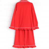 Night Before Christmas Mommy & Me Ruffle Lounge Set, Red