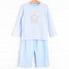 O' Holy Night Applique Pant Set, Blue