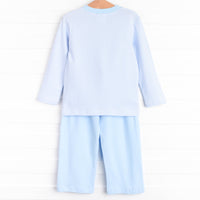 O' Holy Night Applique Pant Set, Blue