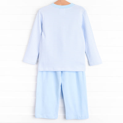 O' Holy Night Applique Pant Set, Blue