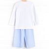 Away in a Manger Smocked Pant Set, Blue