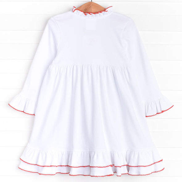 Winter's Nap Smocked Gown, White