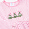 O' Christmas Tree Applique Legging Set, Pink