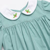 Holly Jolly Embroidered Dress, Green