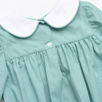 Holly Jolly Embroidered Dress, Green