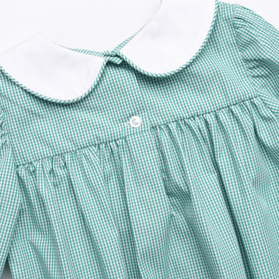 Holly Jolly Embroidered Dress, Green