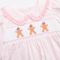 Gingersnap Sweetie Smocked Bloomer Set, Pink