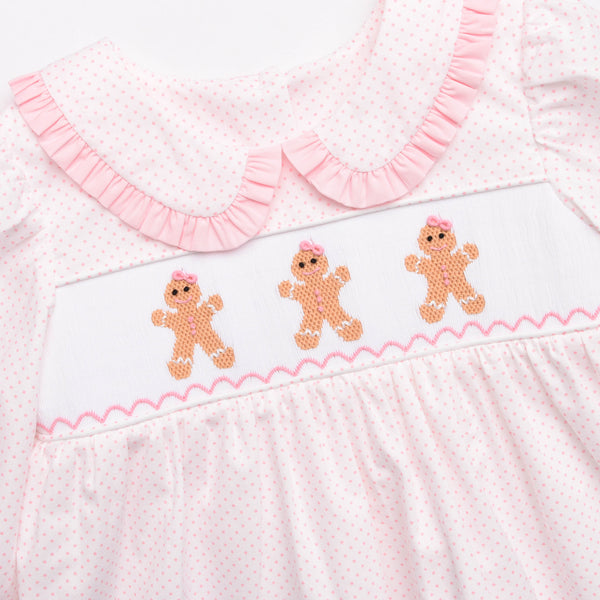 Gingersnap Sweetie Smocked Bloomer Set, Pink