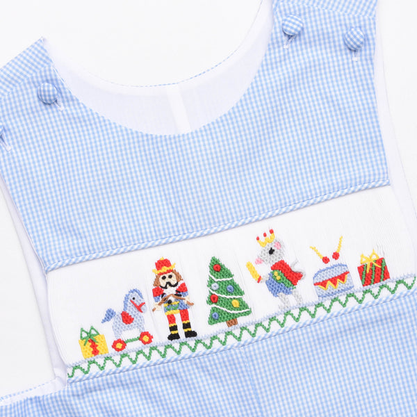 Night at the Nutcracker Smocked Jon Jon, Blue