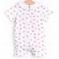 Touchdown Time Romper, White