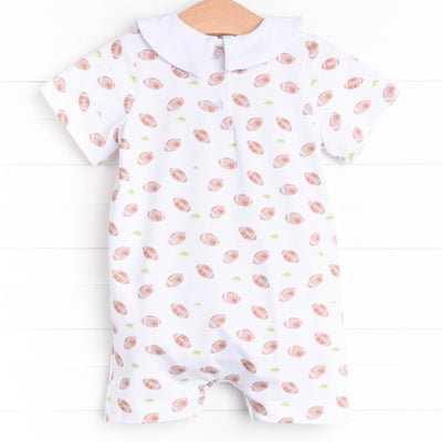 Touchdown Time Romper, White