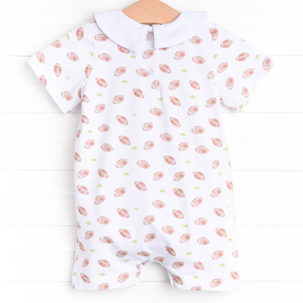 Touchdown Time Romper, White