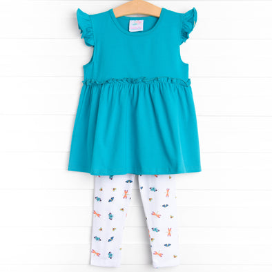 Spring Garden Beauty Legging Set, Green