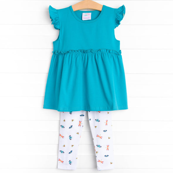 Spring Garden Beauty Legging Set, Green