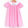 Birthday Cake Smocked Bishop Dress, Pink