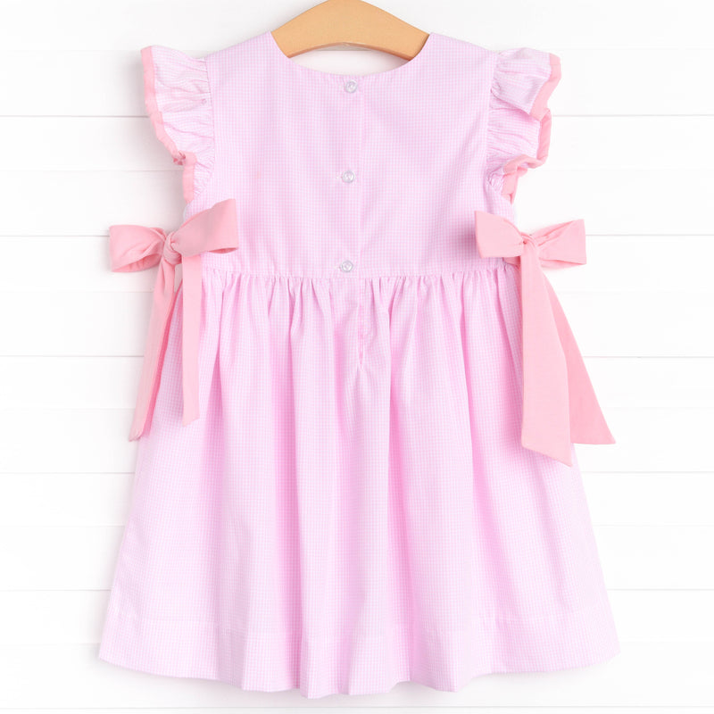 Girl's Birthday Girl Smocked Dress in Pink size 12M | Stitchy Fish Girl's Birthday Girl Smocked Dress in Pink size 12M | Stitchy Fish