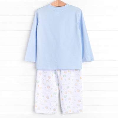 Birthday Bliss Pant Set, Blue