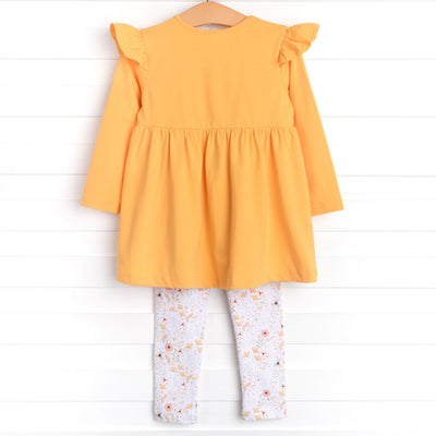 Wildflower Wishes Long Sleeve Legging Set, Yellow
