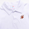 Touchdown Time Embroidered Polo, White