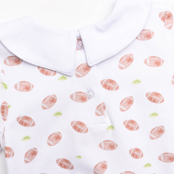 Touchdown Time Romper, White