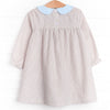 Fetch Friend Applique Dress, Tan Stripe
