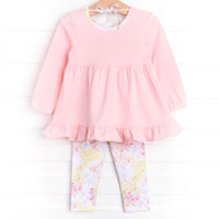 Beautiful Blooms Legging Set, Pink