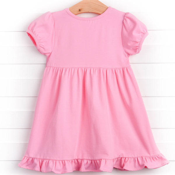 Melon Smiles Applique Dress, Pink