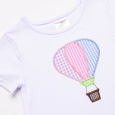 Sky's The Limit Applique Ruffle Shirt, White