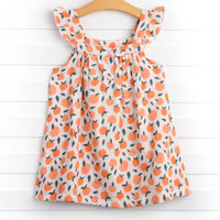 Perfectly Peachy Muslin Dress, Orange