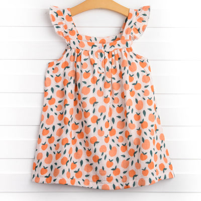 Perfectly Peachy Muslin Dress, Orange
