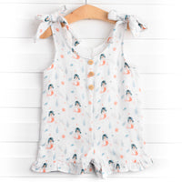Mystical Mermaid Muslin Romper, White