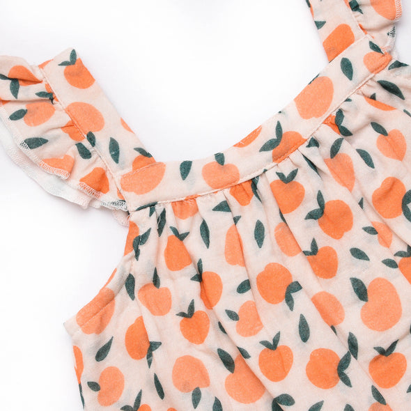 Perfectly Peachy Muslin Dress, Orange