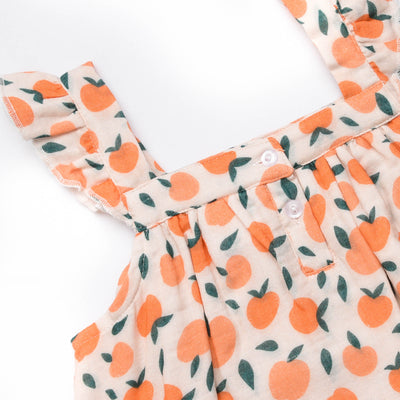 Perfectly Peachy Muslin Dress, Orange