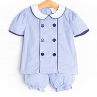 Addison Bloomer Set, Blue Mini Gingham